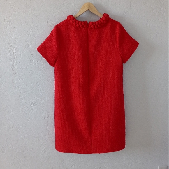 Tuckernuck Red Tweed Jackie Dress Pearl Embellishment L - Picture 9 of 16